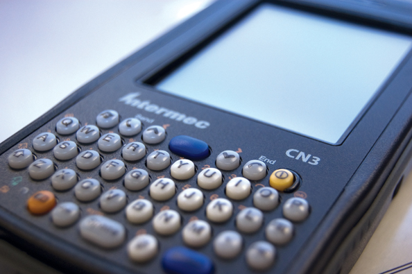 Photo of a handheld device used to issue traffic tickets