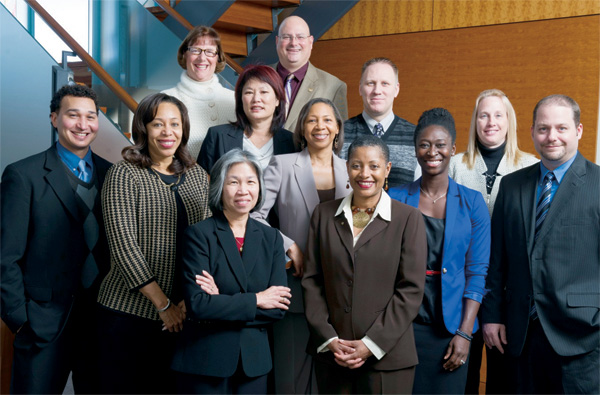 Photo of Jane Seigel with other graduates