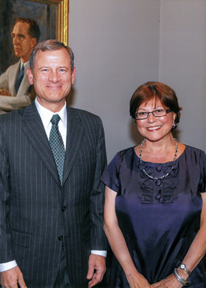 Lilia Judson and U.S. Supreme Court Chief Justice John Roberts