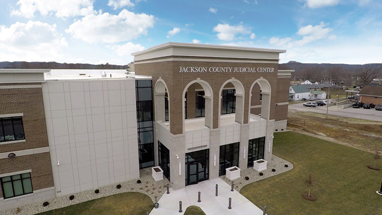 Aerial view of Jackson County Judicial Center