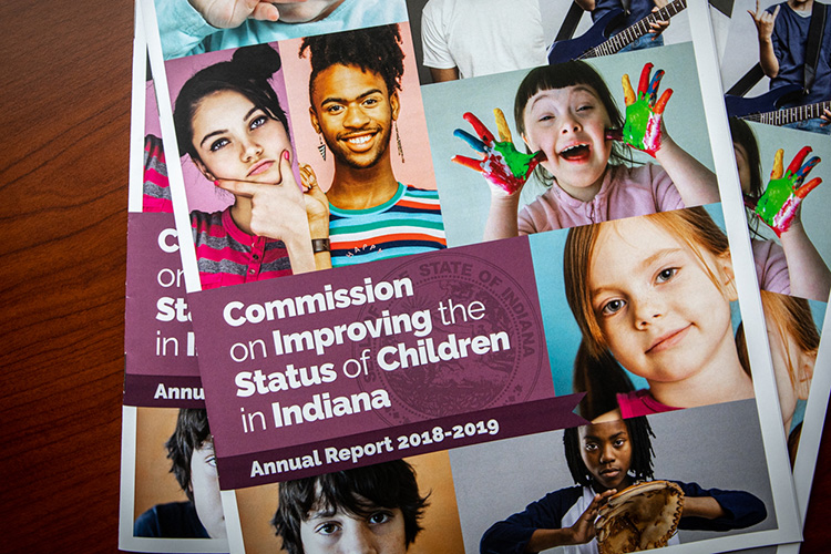 Copies of the printed Children's Commission annual report