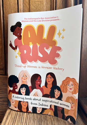 The cover of the All Rise coloring book showing drawings of various women.