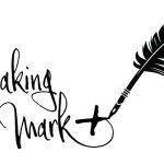 Quill writing "Making Her Mark" in black ink