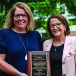 Christine Kerl (left) with Chief Justice Rush.